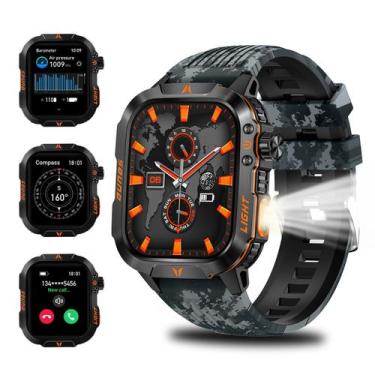 Imagem de Relógio inteligente militar masculino Altímetro Barômetro Bússola 600m