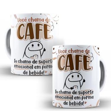 Imagem de Caneca Meme Flork Café Suporte Emocional Em Forma de Bebida