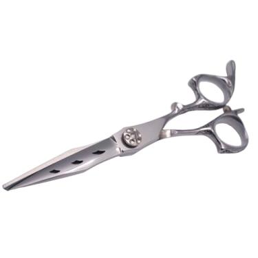 Imagem de Tesoura Profissional Cabeleireiro, Tesoura Profissional Premium com Acabamento Trabalhado para Barbeiro Cortar Cabelo Linha(Navalha,7 Polegadas)