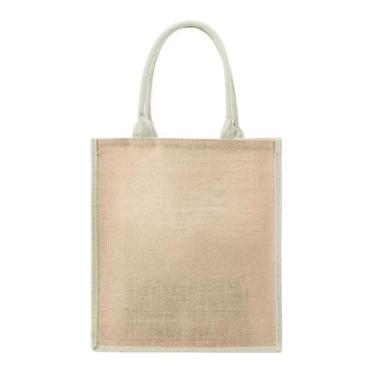 Imagem de Sacola de Juta Ecobag Retornável Alça Interna Costurada Reforçada Bols