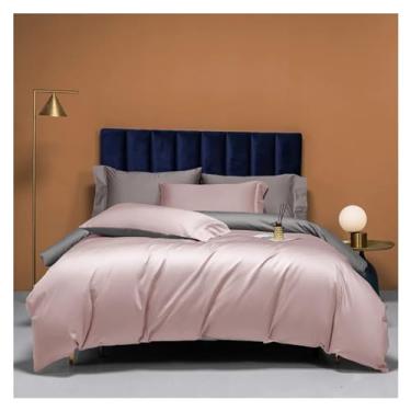 Imagem de Roupa de cama 100% algodão, solteiro, Queen, King, conjunto de lençol de cima e capa de edredom (solteiro B)