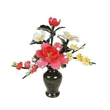 Imagem de Bonsai artificial criativo, bonsai artificial, simples, vaso de jade, decoração de bonsai estilo chinês, vaso sintético para decoração de escritório em casa, mesa, mesa, planta falsa, decoração de