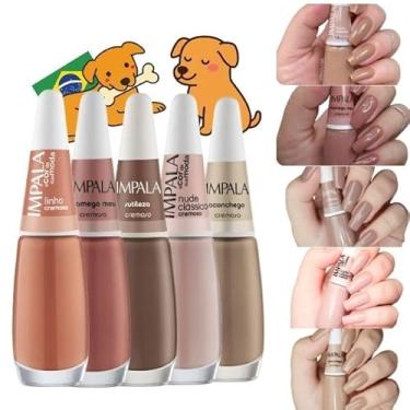 Imagem de Kit 10 Esmaltes Impala Vira Lata Caramelo Tons Marrom Chocolate Nude Terrosos (5 Esmaltes)