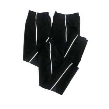 Imagem de Kit Com 3 Calça Tactel Básica Masculina - Wju Jeans, Preto, M