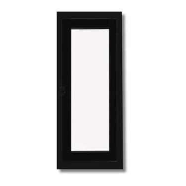 Imagem de JANELA PIVOTANTE (CAPELINHA) EM ALUMINIO PRETO VIDRO INCOLOR 100 (A) x