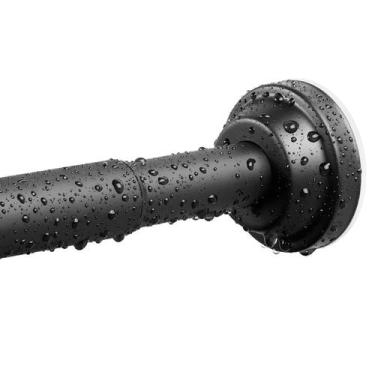 Imagem de Varão de cortina de chuveiro Haryaers Matte Black 100-193cm em aço ino
