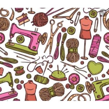 Imagem de Papel de Parede Adesivo Contact Ateliê de Costura Loja de Roupa - IC D