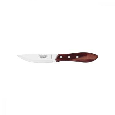 Imagem de Faca para Churrasco Jumbo Tramontina com Lamina em Aço Inox e Cabo de Madeira Polywood Vermelho 5"