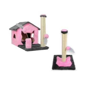 Imagem de Arranhador Casa Para Gatos Sem Rede Poste P Torre  Sisal - Miupet, CIN