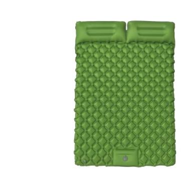 Imagem de Colchão Inflável Duplo, Colchão Multifuncional Automático para Acampamento com Bomba de Ar Integrada(Verde)
