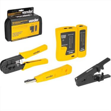 Imagem de Testador De Cabos De Rede Rj11, Rj12, Rj45, Com Acessórios, Vonder.