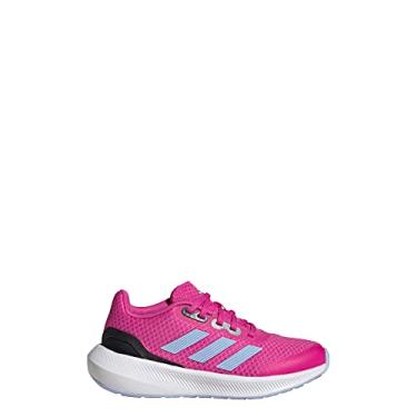 Imagem de adidas Tênis unissex infantil Run Falcon 3.0, Fúcsia lúcida/amanhecer azul/preto, 13 Little Kid