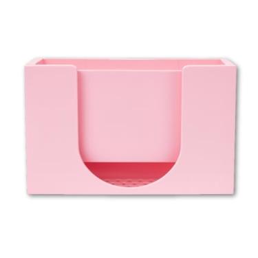 Imagem de Suporte de parede para pacotes de lenços umedecidos produzido em impressão 3D profissional, na cor ROSA BEBE