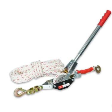 Imagem de YATOINTO Extrator de corda com capacidade de 3/2 toneladas com 6,8 m de diâmetro de 1,5 cm de diâmetro, 2 ganchos, guincho, ferramenta extrator de catraca resistente para barcos em movimento