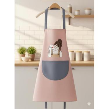 Imagem de Avental de Cozinha com Bolso Frontal 65x70cm Estampas Criativas Decora