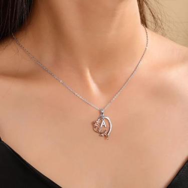 Imagem de Tornozeleira feminina com inicial - Tornozeleira banhada a ouro real 14K com contas em camadas CZ A-Z praia verão joias para presente, 23 cm, metal, 12#, Latão, Sem Pedra Preciosa