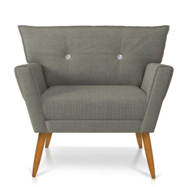 Imagem de Poltrona Anitta Linho Cor A26 Grafite