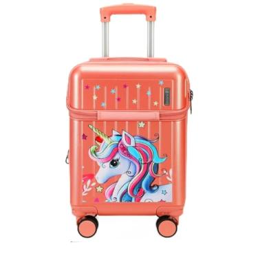 Imagem de Mala de Viagem Infantil com Rodas Duplas Padrão ANAC Bagagem de Mão c/suporte para garrafa e Copo (E)