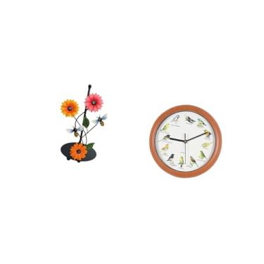 Imagem de Fenteer Suporte para Papel Toalha em Formato de Pássaro, Antiderrapante, Vertical, com Relógio de Parede Decorativo para Cozinha E Casa