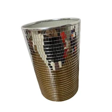 Imagem de YWJLQH Balde de gelo de vidro, balde para bebidas, recipiente para gelo, resfriador de garrafas, ideal para pátio, camping, restaurante, coquetéis e festas.