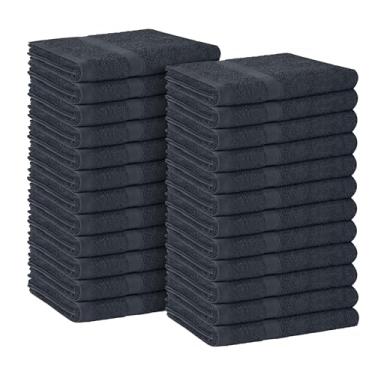 Imagem de Avalon Towels Toalha de salão - Toalhas de mão cinza Pacote a granel de 24-100% algodão absorvente toalha de spa, facial e academia para malhar - 40,6 x 70 centímetros (não à prova de alvejante)