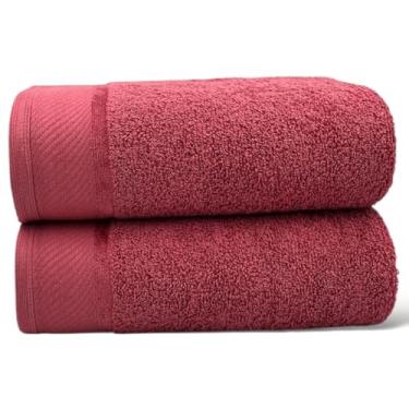 Imagem de Kit 2 Toalhas de Banho Grandes e Macias 100% Algodão 72x150cm Alta Absorção e Conforto – Toalhas Premium (Terracota 2un)