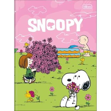 Imagem de Caderno Snoopy TILIBRA Universitário BROCHURA - 80 Folhas (Fundo Rosa)