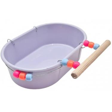 Imagem de Banheira Oval Decorada Para Passáros Calopsita Periquitos Agapornis(LILAS)