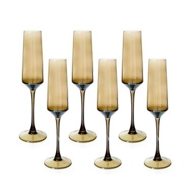 Imagem de Jogo De Taças Copa E Cia 6 Peças Bruma Verde - Espumante 180 Ml