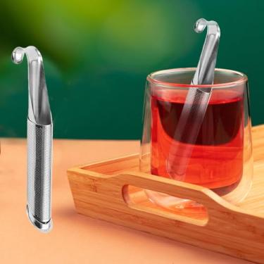 Imagem de Bola de filtro de malha fina de aço inoxidável – alça ajustável, serve para infusor de chá de folhas soltas, difusor de chá e coador de chávena/bule de chá