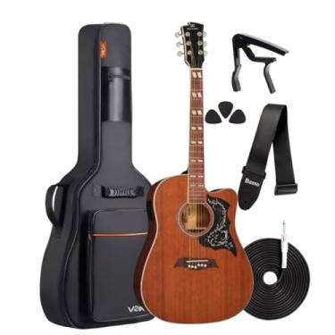 Imagem de Kit Violão Elétrico Folk Michael VME-630 Tb + Acessórios Voik