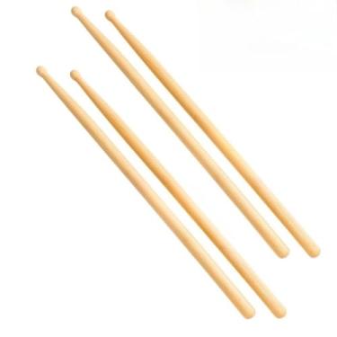 Imagem de Conjunto de baquetas de 1, 2, 3 e 4 peças, acabamento em madeira natural, pontas em forma de barril (2)