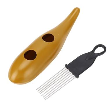 Imagem de Instrumento de Percussão Guiro Latino em Forma de Peixe com Raspador ABS Ferramenta de Treinamento Musical para Acompanhamento de Banda, Festivais de Música Escolar