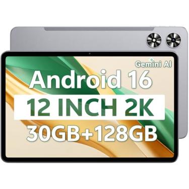 Imagem de tablet de 12 polegadas, tablet Android 15, visualização grande de 12 polegadas, visualização 2K, octa-Core, 24 GB de RAM de 128 GB de armazenamento, 1 TB expansível, câmara dupla de 13 MP, 8000 mAh