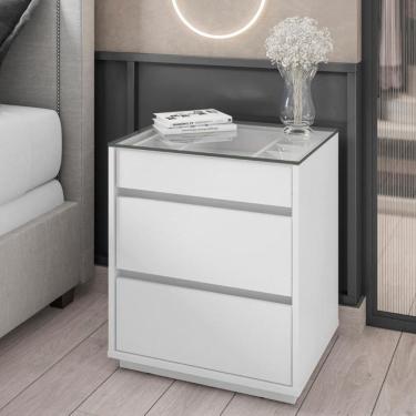 Imagem de Guarda Roupa Casal 3 Portas com Espelho 5 Gavetas Veneto Luciane