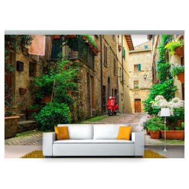Imagem de Papel De Parede Cidade Antiga Rua Européia 3D Cda52 - Você Decora