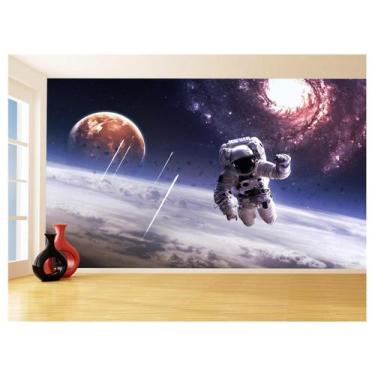 Imagem de Papel De Parede 3D Espaço Estrelas Astronauta 3,5M Nsp93 - Você Decora