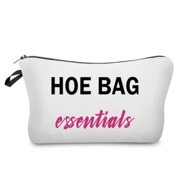 Imagem de Livel lhood Bolsa de maquiagem essencial para enxadas, bolsa organizadora pequena e fofa com zíper, bolsa de enxada, bolsa de cosméticos essenciais, presente de aniversário de Natal para amigas e