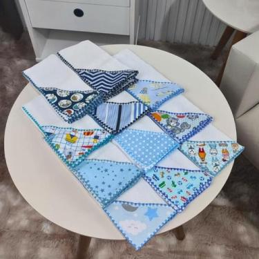 Imagem de Kit 11 Fraldinha de Boca Bebê Babete Dupla Camada linha SUPREME - Mãe 