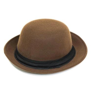 Imagem de Chapéu Coco Preto Bowler Chapelaria Vintage - Cinza- P - Homem-Masculino
