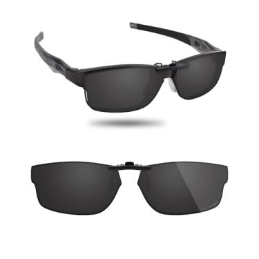 Imagem de Fiskr Óculos de sol polarizados de encaixe para Oakley Crosslink OX3128 53 x 18- Proteção UV - Ajuste universal Featherlight, Preto clássico, 53*18mm