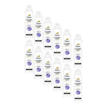 Imagem de Kit 12 Desodorantes Dove Antitranspirante Aerossol Invisible Care 150m