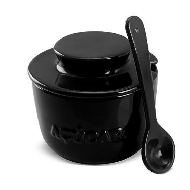 Imagem de Ceraflame Açucareiro 350g com Colher de Cerâmica Preto