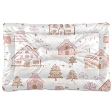 Imagem de Blueangle Cama para cães de gengibre ultra macia e calmante para cães médios, cama retangular confortável para animais de estimação, 36 x 24 polegadas (399)