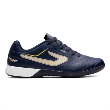 Imagem de Chuteira Futsal Topper Bairro Unissex (Marinho/Bege, BR, Adulto, Numérico, 42)