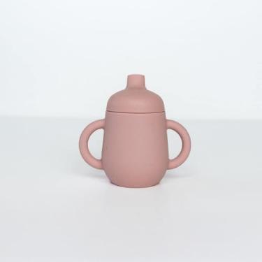 Imagem de TushBaby Copo de treinamento para crianças - aderência ergonômica, lavável na lava-louças, livre de BPA e PVC, leve e durável, perfeito para transição da garrafa, 6+meses (rosa)