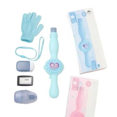 Imagem de Máquina de Bolhas com Fumaça USB + 2 Luvas + Kit Completo(Azul)