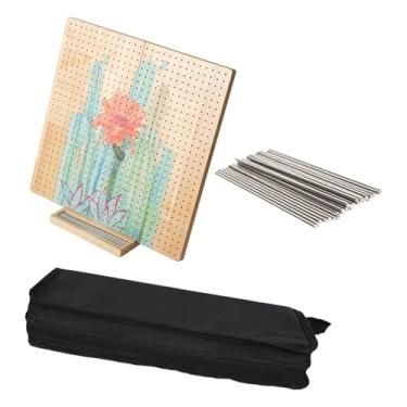 Imagem de Colaxi Placa de Bloqueio de Crochê de Madeira, Presente, Placa Perfurada com Furos Quadrados, Projetos de Crochê.