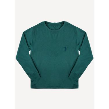 Imagem de Camiseta Aleatory Infantil Lisa Manga Longa Freedom Verde-Masculino