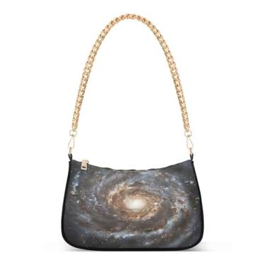 Imagem de CEBUGI Bolsas transversais femininas bolsa de ombro céu estrelado bolsa clutch elegante com alça de corrente